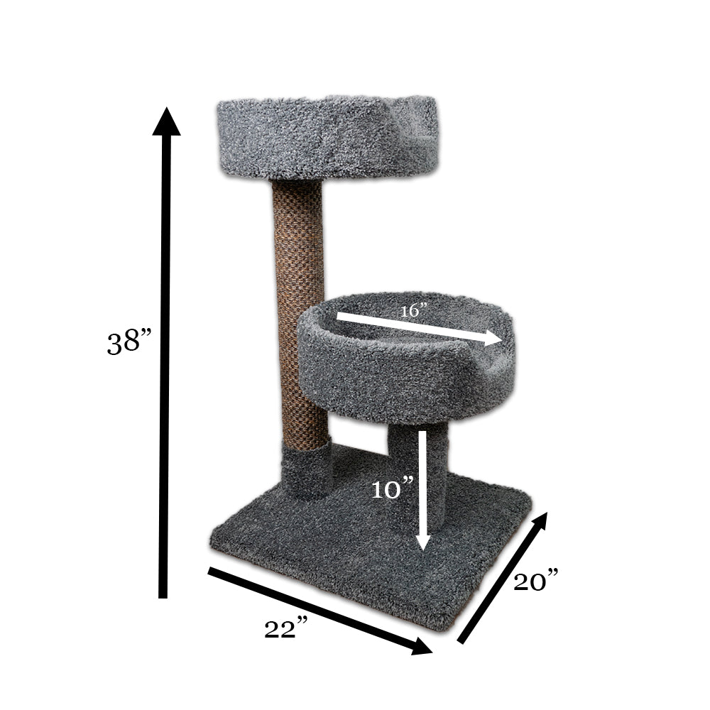 HYBERNEST DUPLEX CAT TOWER W/ (2) CAT BED