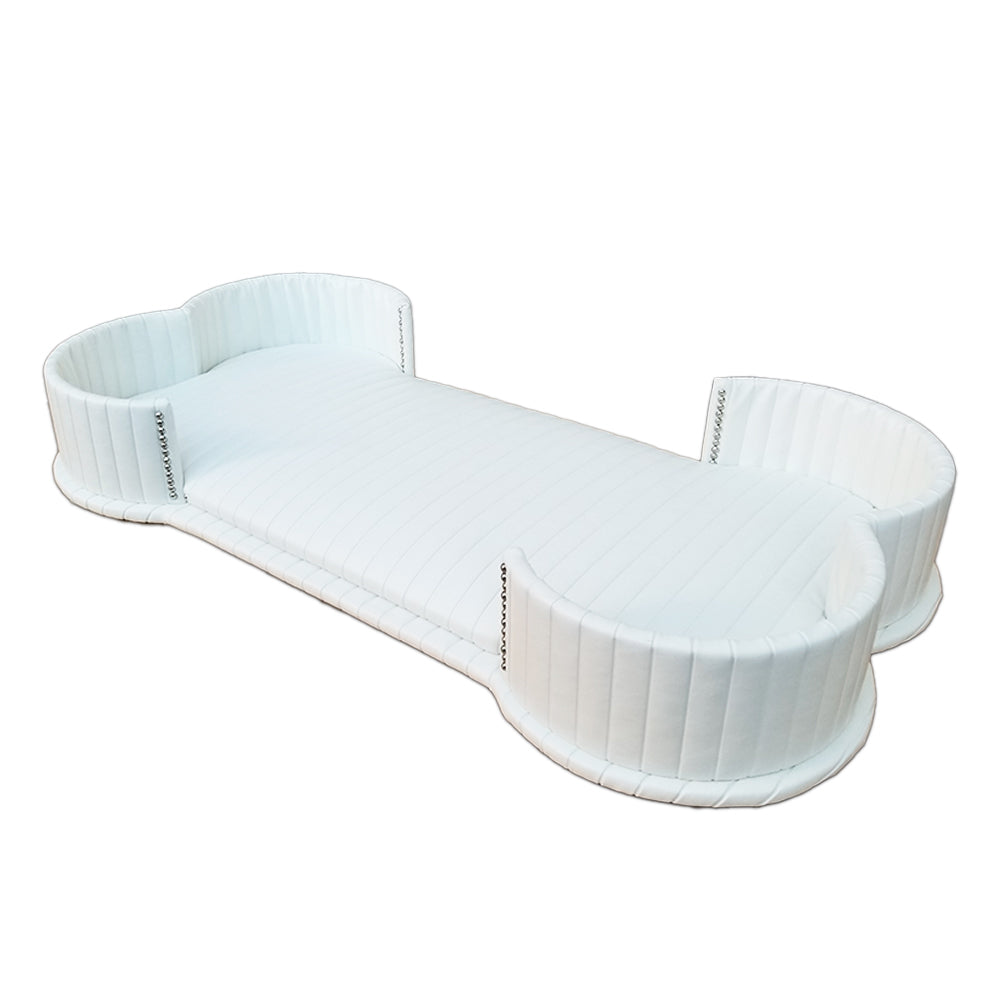 EXTRA LARGE ROYAL BONE DOG BED WHITE